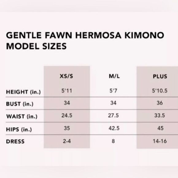 NEW … GENTLE FAWN HERMOSA KIMONO - Picture 9 of 9